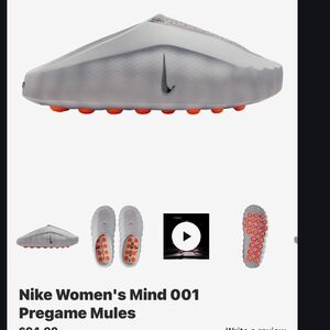 Nike Women's Gray and Orange Slippers